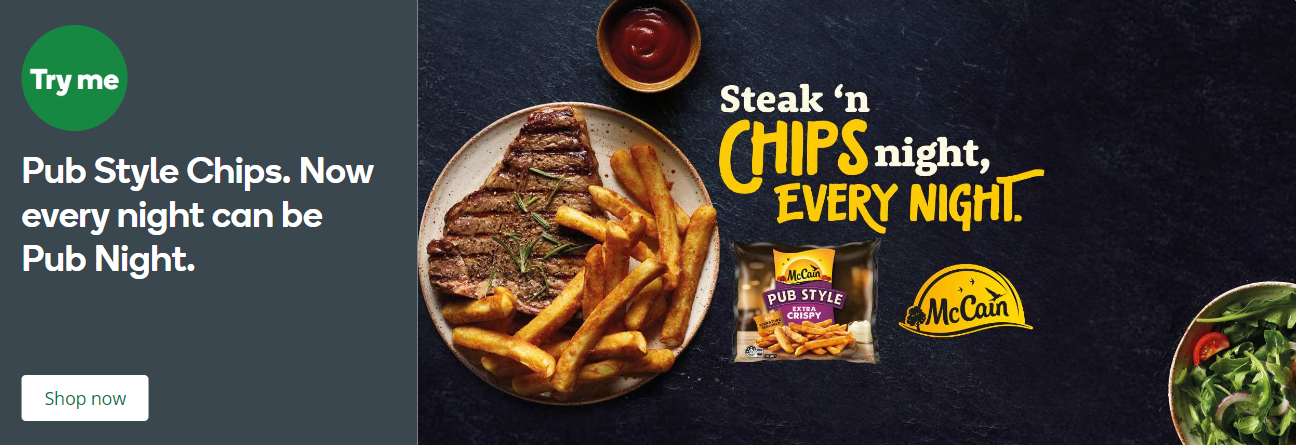 McCain pub style digital ad